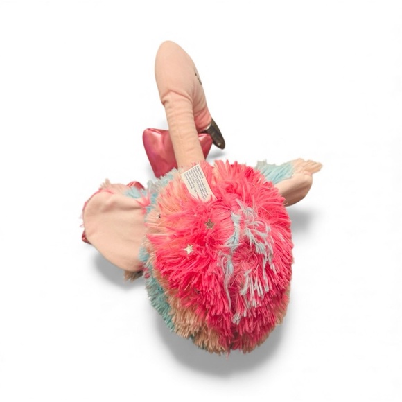 Plush Flamingo Toy with Metallic Stars NWT 28” Long - Picture 4 of 6